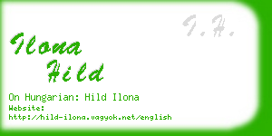 ilona hild business card